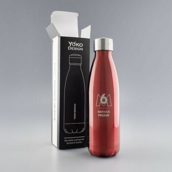 Bouteille Isotherme rouge à Personnaliser