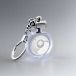 Porte Clé Rond Lumineux blanc à Personnaliser