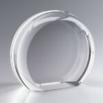 Grand Trophée Verre Rond luxe à Personnaliser