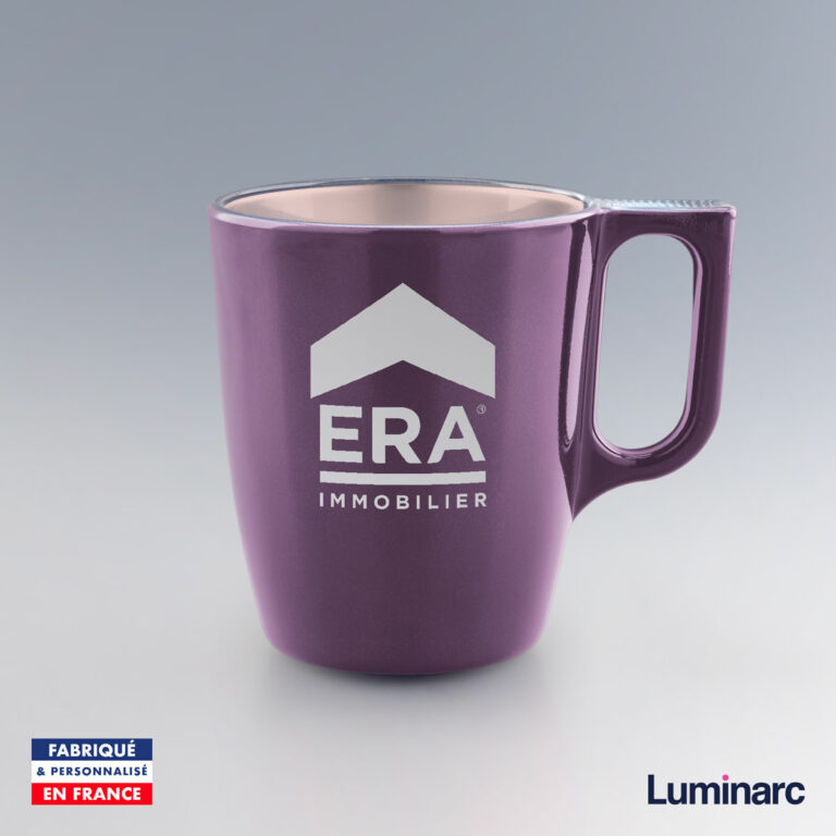 Mug Luminarc 25 cl lavande personnalisé avec le logo ERA Immobilier
