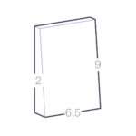 Dimensions du Trophée Trapèze en Bois (6,5 x 9 x 2 cm)